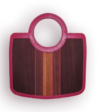 Handbag(Pink) - Tennâge Wood Veneer Sheets